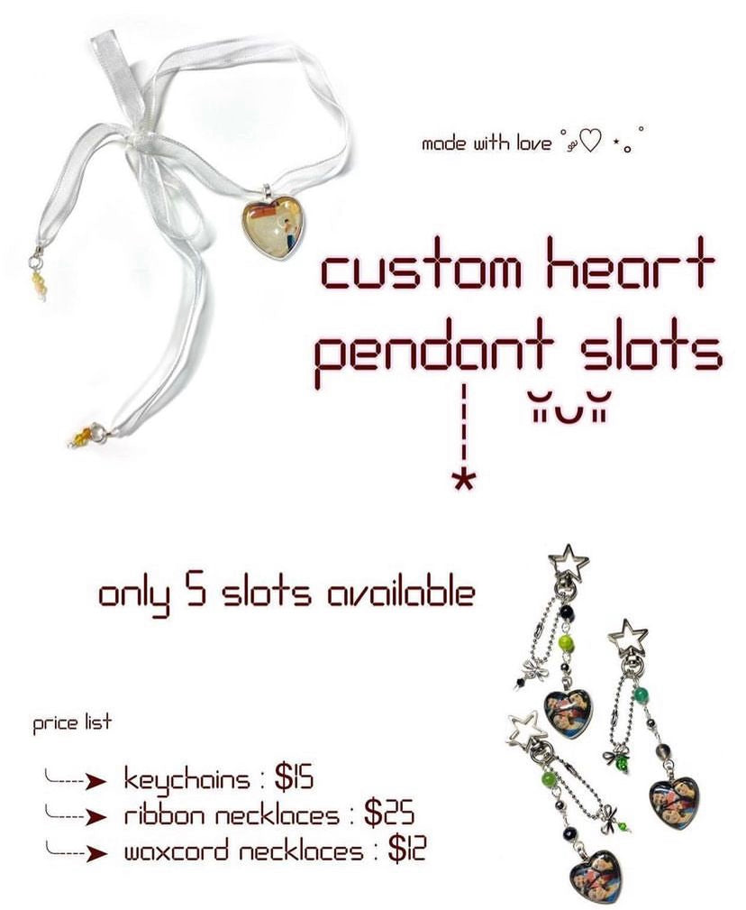 Custom Heart Pendant slots